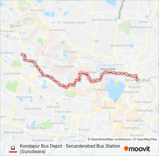 10H Bus Line Map