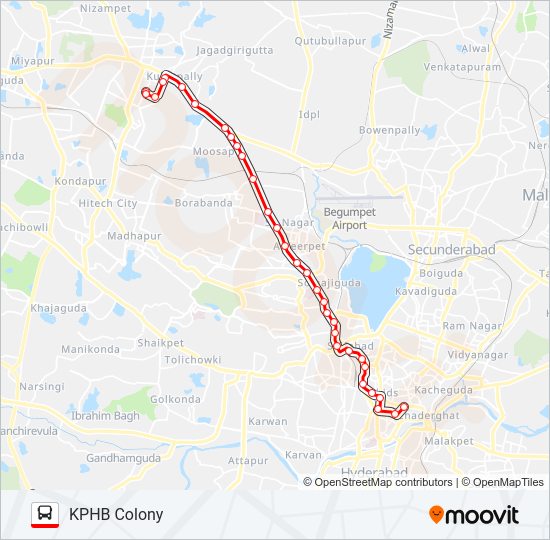 187 bus Line Map