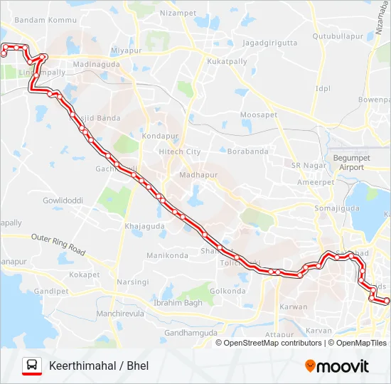 217M Bus Line Map