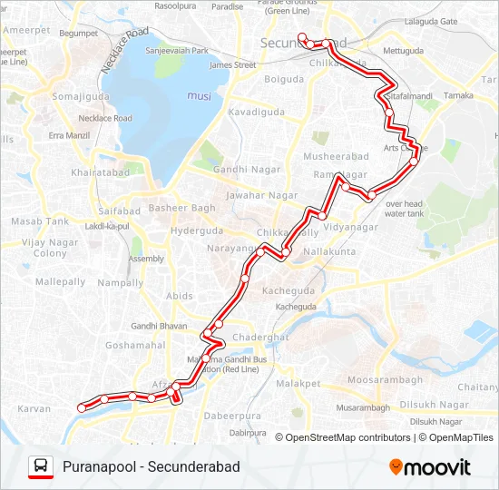 86J Bus Line Map