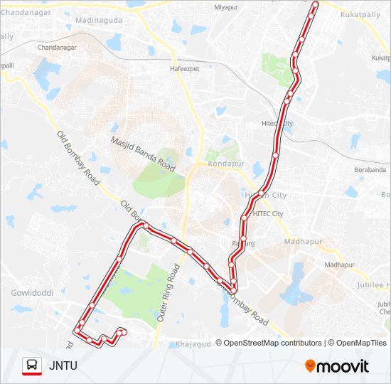 195J bus Line Map