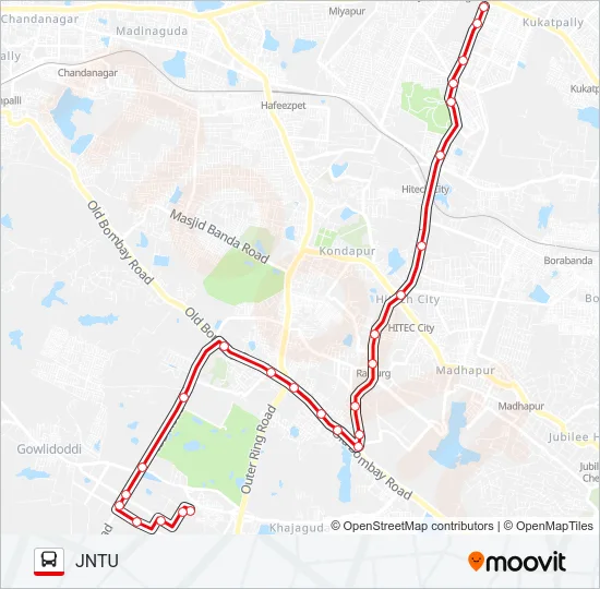 195J Bus Line Map