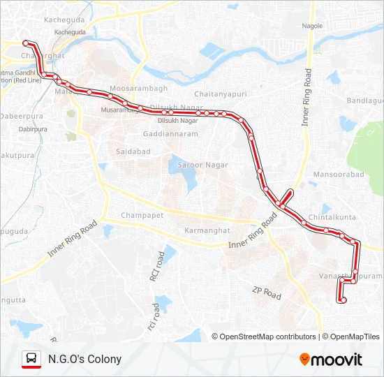 100V Bus Line Map
