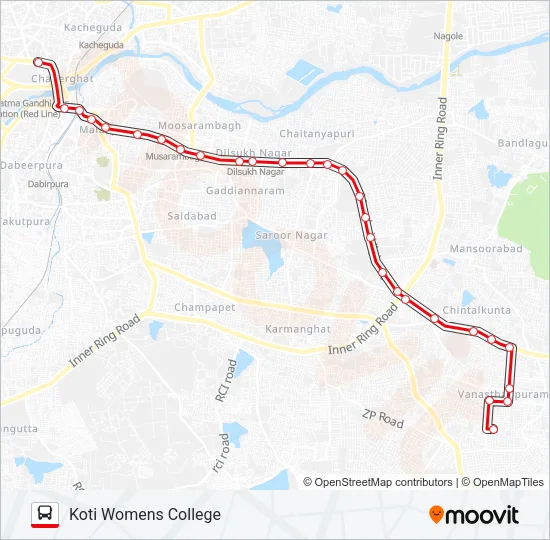 100V Bus Line Map
