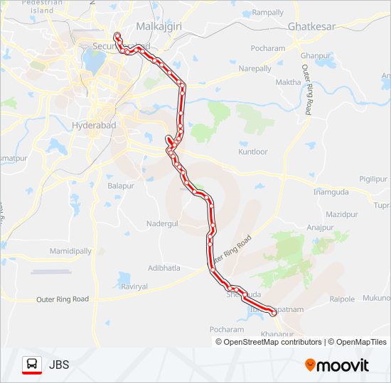 279 bus Line Map