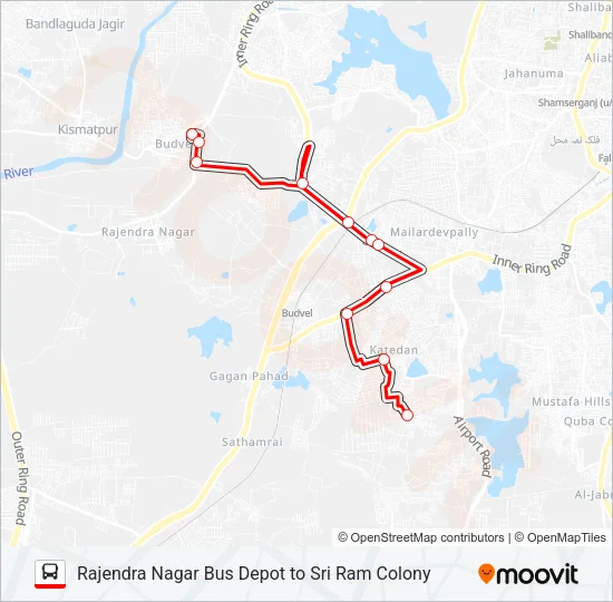95KD Bus Line Map