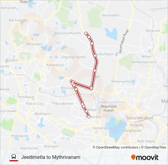 183 Bus Line Map