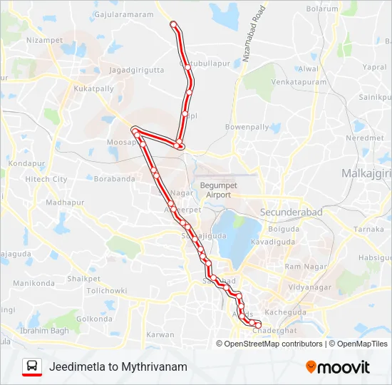 183 Bus Line Map