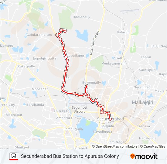 29R bus Line Map