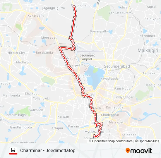 9D Bus Line Map