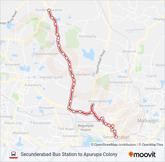 29R/272 Bus Line Map
