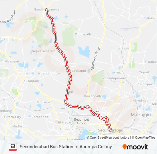 29R/272 Bus Line Map