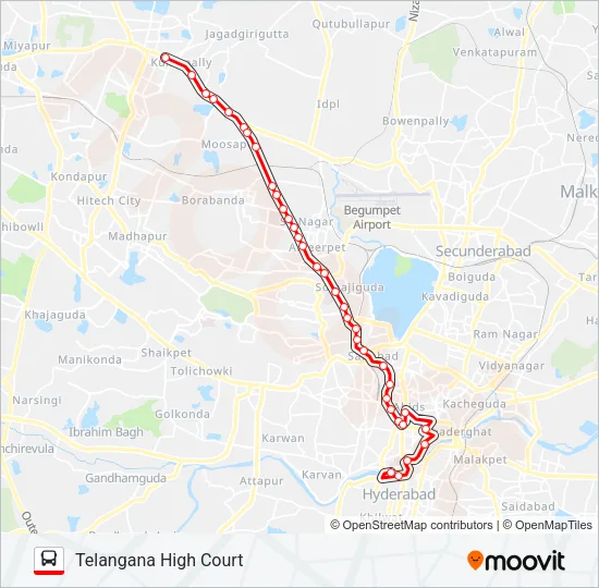 7H Bus Line Map
