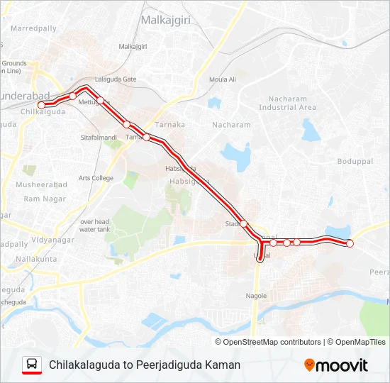 18 Bus Line Map