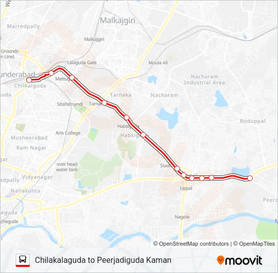 18 Bus Line Map