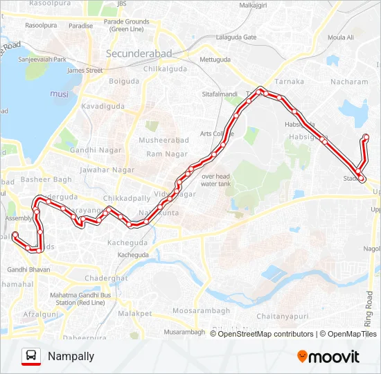 136B Bus Line Map