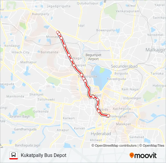 185 Bus Line Map