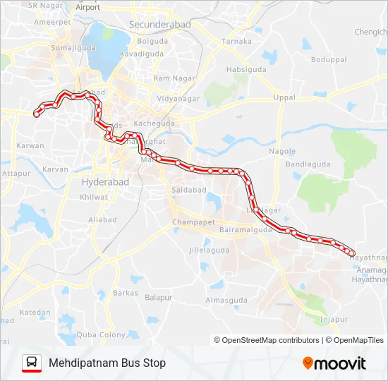 156/299 Bus Line Map
