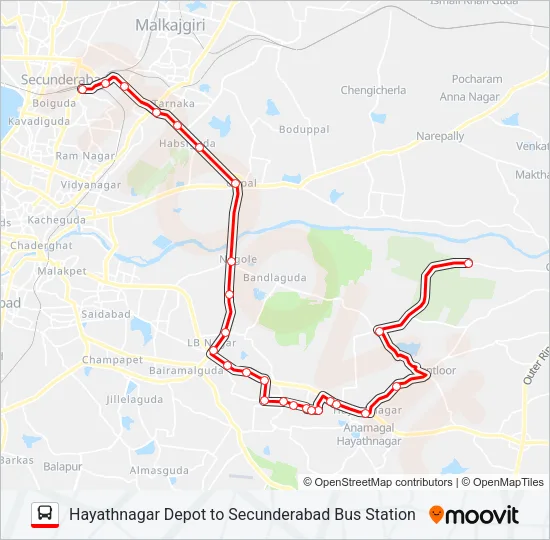290Q Bus Line Map