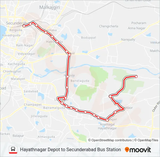 290Q Bus Line Map