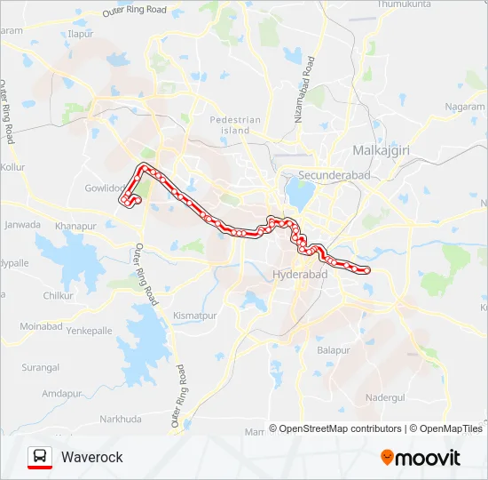 118D/W Bus Line Map