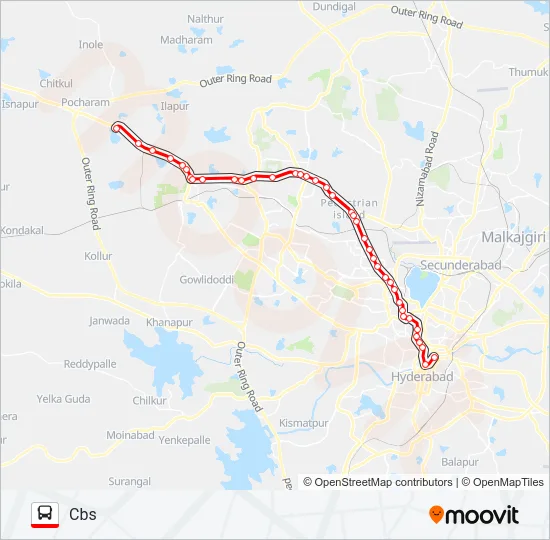 218C Bus Line Map