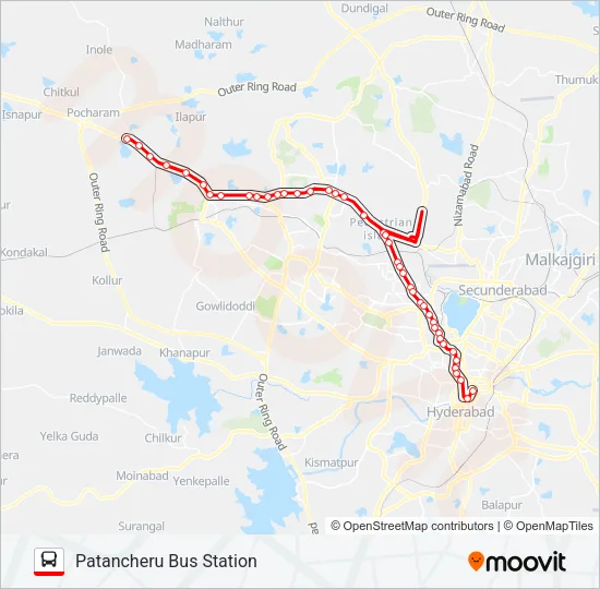 218C Bus Line Map