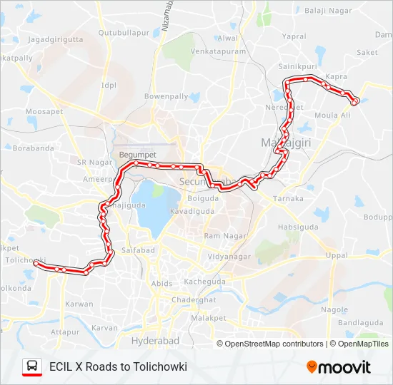 16A/49M-1 Bus Line Map