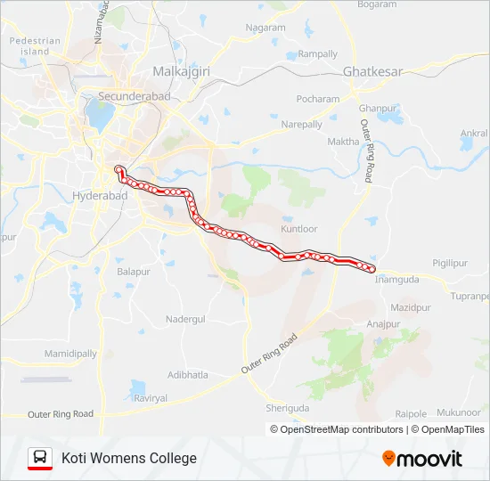 205B Bus Line Map