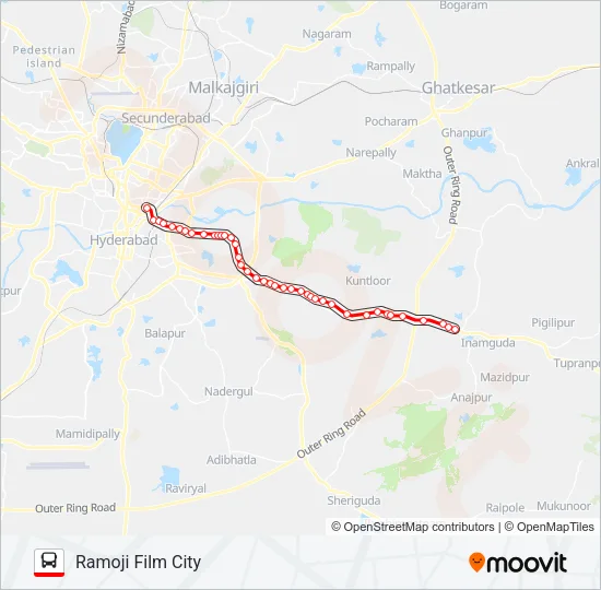 205B Bus Line Map