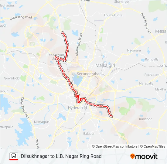 158JA Bus Line Map