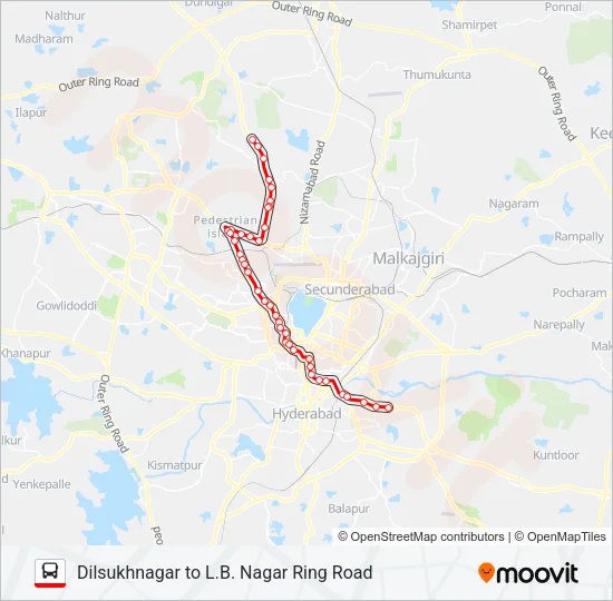 158JA Bus Line Map