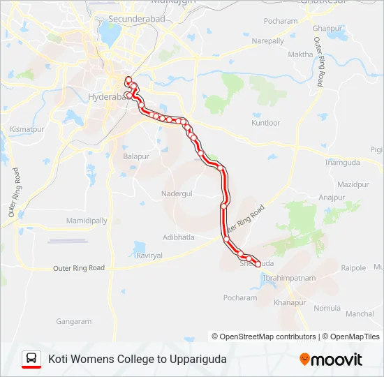 277U Bus Line Map