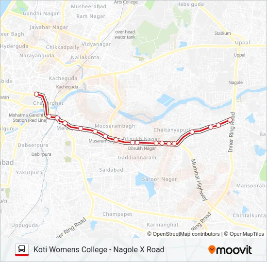 201G Bus Line Map