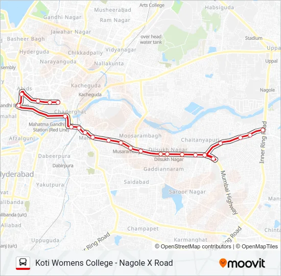 201G Bus Line Map