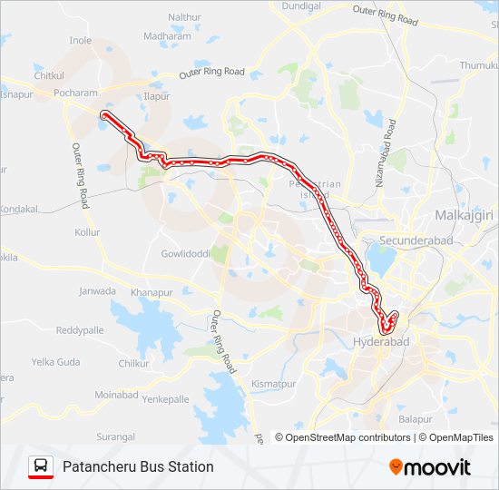 223A bus Line Map