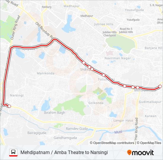 Hyderabad To Kamareddy Route Map 123 Route: Schedules, Stops & Maps - Narsingi (Updated)