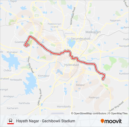 156/216G bus Line Map