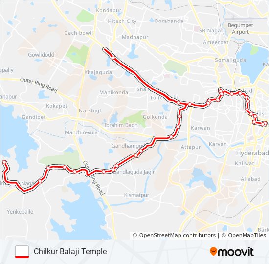 288k Route: Schedules, Stops & Maps - Chilkur Balaji Temple (Updated)