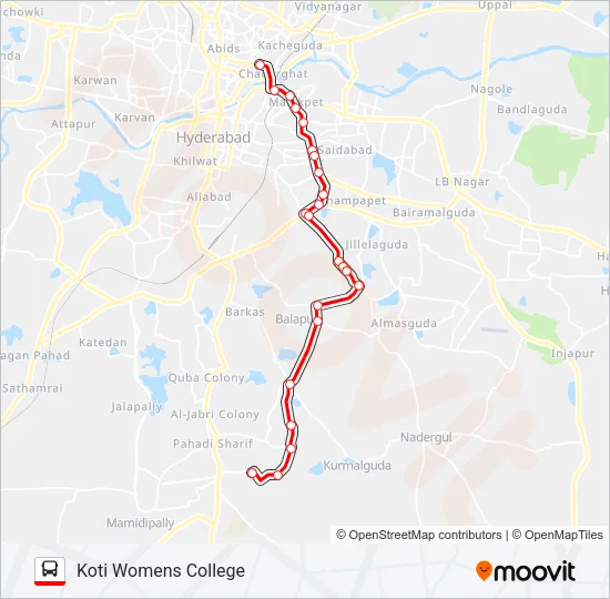 103 Bus Line Map