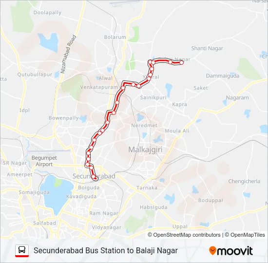 24B Bus Line Map