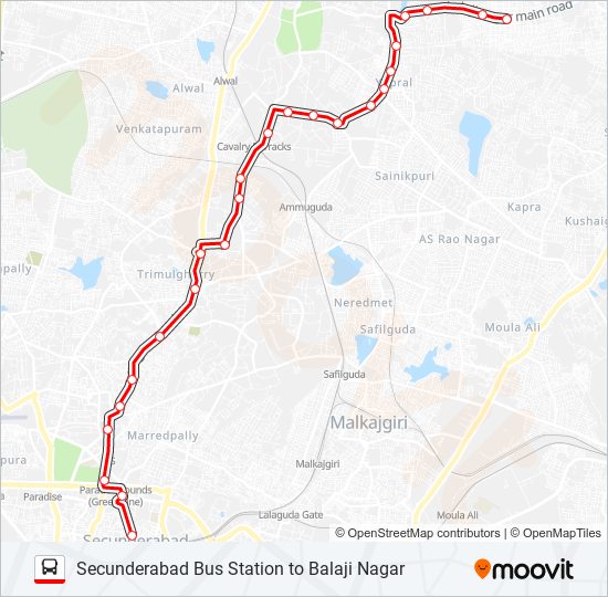 24B bus Line Map