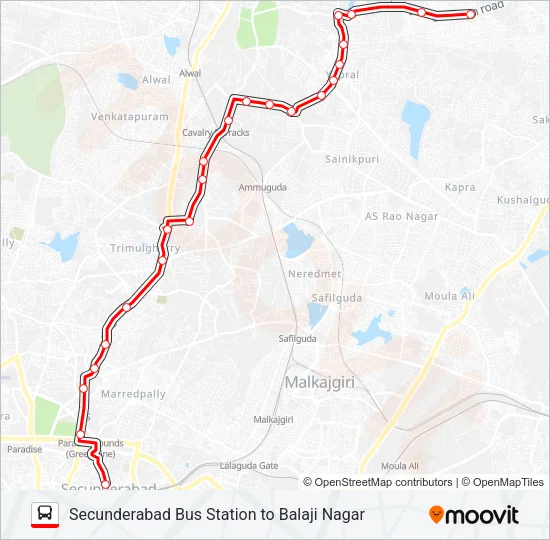24B Bus Line Map