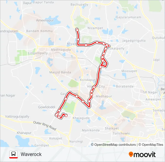 195D Bus Line Map