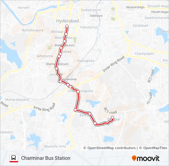 Balapur Hyderabad Route Map 85B Route: Schedules, Stops & Maps - Balapur (Updated)