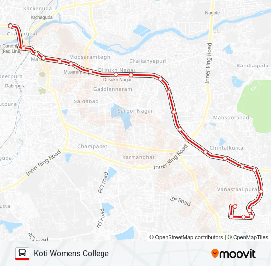100D/V Bus Line Map