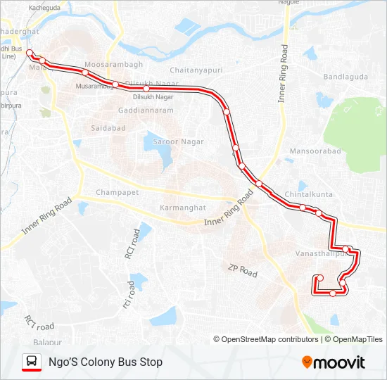 100D/V Bus Line Map