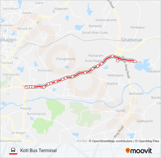 280R bus Line Map