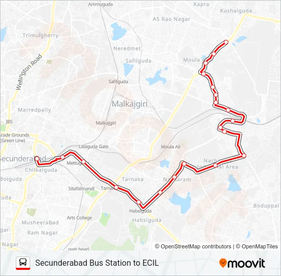 51 Bus Line Map