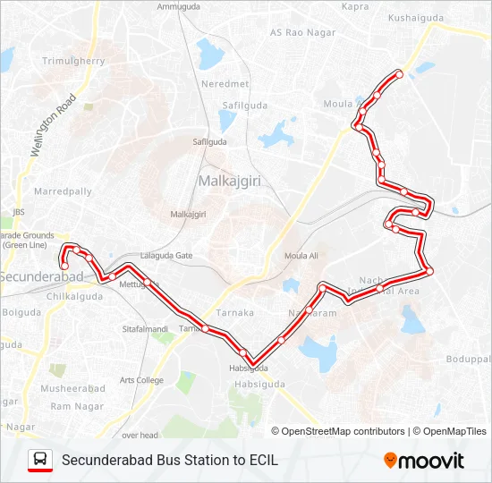 51 Bus Line Map